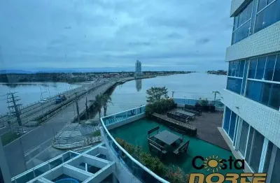 Lindo apartamento mobiliado com vista para o rio em tramandaí