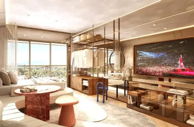Lindos apartamentos e studios na barra olímpica com serviços de hotelaria disponíveis em frente ao parque olímpico