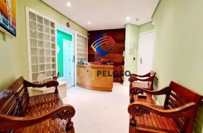 Sala comercial à venda | 78m² | recepção | semi mobiliado | ar condicionado | 3 banheiros | 2 vagas | água fria/sp.