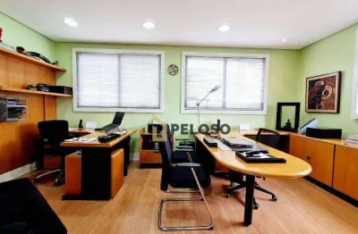 Sala comercial à venda | 78m² | recepção | semi mobiliado | ar condicionado | 3 banheiros | 2 vagas | água fria/sp.