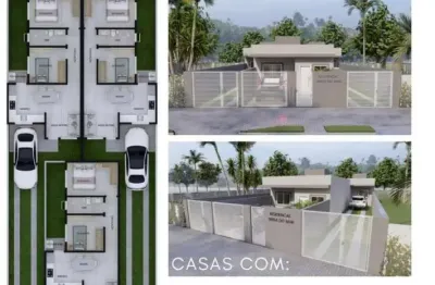 Casa para Venda em Guaratuba, Balneário Coroados, 2 dormitórios, 1 banheiro, 1 vaga