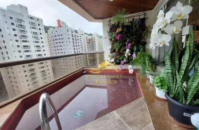 Guarujá praia das pitangueiras 3 suítes 130m² 2 vagas ar-condicionado piscina na sacada lavabo closet