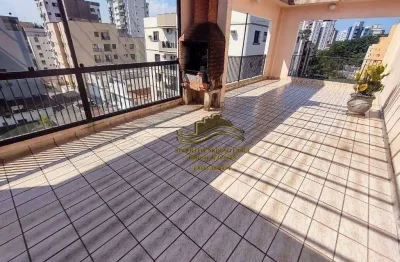 Guarujá praia das tombo cobertura 2 dormitórios + reversível 150m² 1 vaga