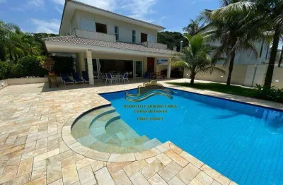 Guarujá praia pernambuco casa 5 suítes 450 mts área terreno, 370m² área construída piscina