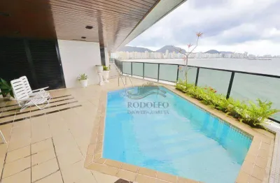 Guarujá astúrias altissimo padrao 4 suítes, piscina e sauna no apartamento privativas, 4 vagas.
