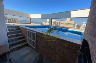Guarujá praia das astúrias cobertura penthouse 3 dormitórios 232 mts. 2 vagas piscina e churrasqueira privativa