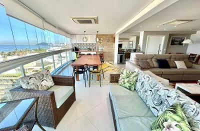 Guarujá praia da enseada frente ao mar com vista 3 suítes 153m² 2 vagas piscina sauna