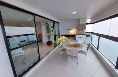 Guarujá praia das pitangueiras 3 suítes 184m² 2 vagas vista mar varanda gourmet ar-condicionado piscina