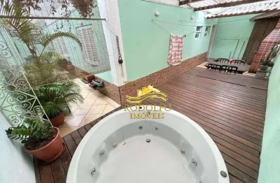 Guarujá-sp praia das astúrias sobrado 2 dormitórios 1 vaga 80m² quintal hidromassagem churrasqueira