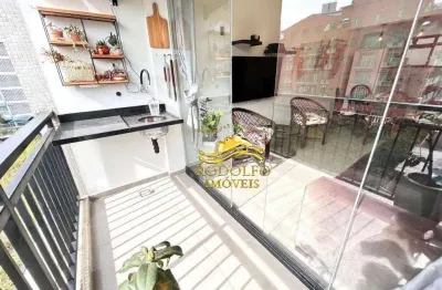 Guarujá-sp praia do tombo 2 dormitórios 64m² 1 vaga ar-condicionado sacada