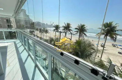 Guarujá-sp praia das astúrias 3 dormitórios 157m² 2 vagas vista mar ar-condicionado lazer de clube