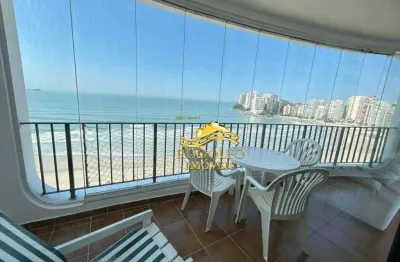 Guarujá praia das astúrias 3 dormitórios 134m² vista mar 1 vaga ar-condicionado