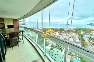 Guarujá-sp praia da enseada vista mar 3 dormitórios 129m² 2 vagas lazer completo ar-condicionado varanda gourmet