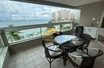 Guarujá-SP Praia das Astúrias Frente ao Mar 4 Suítes 174m² 2 Vagas Ar-condicionado Lazer Completo Varanda Gourmet
