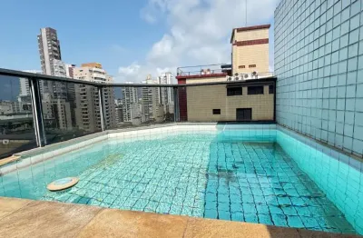 Cobertura com 1 quarto à venda na avenida doutor bernardino de campos, --, pompéia, santos por r$ 960.000