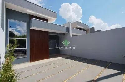 Casa com 3 dormitórios sendo 01 suíte à venda, 84 m² por r$ 470.000 - santa felicidade - cascavel/pr