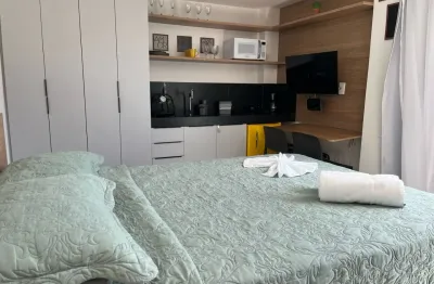 Flat beira mar do jardim oceania porteira fechada com área externa