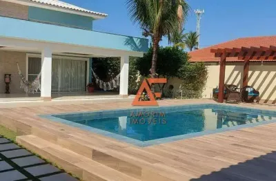 Casa com 4 dormitórios à venda, 250 m² por r$ 2.200.000 - palmeiras - cabo frio/rj