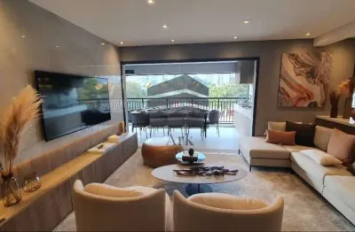 Apartamento com 3 quartos sendo 3 suítes, 2 vagas. 130 metros - Brooklin São Paulo