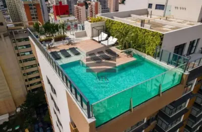 Apartamento para locação semi mobiliado com 1 quarto, 1 banheiro e 1 vaga. Primeira locação