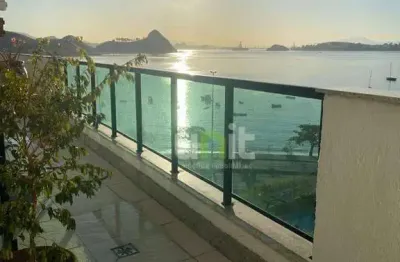 Cobertura com 3 dormitórios à venda, 200 m² por r$ 2.200.000,00 - charitas - niterói/rj