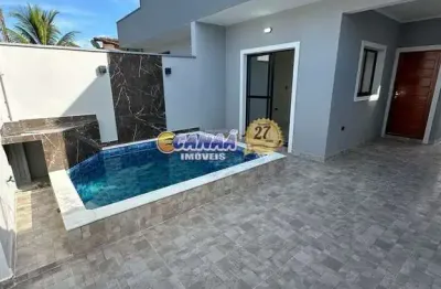 Casa nova  com 2 quartos e piscina em mongaguá! com excelente acabamento!!!