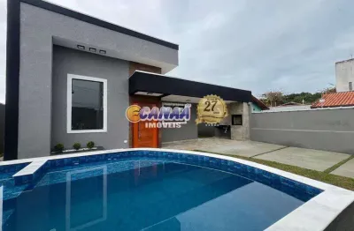 Casa à venda em itanhaém-sp- amplo quintal com piscina!