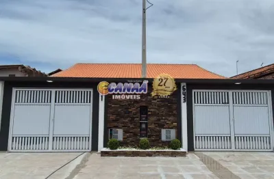 Linda casa nova com piscina a venda na praia de mongaguá/sp!!!