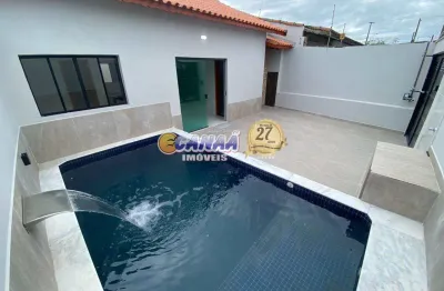 Casa na praia de mongaguá 3 dormitórios - piscina e área gourmet