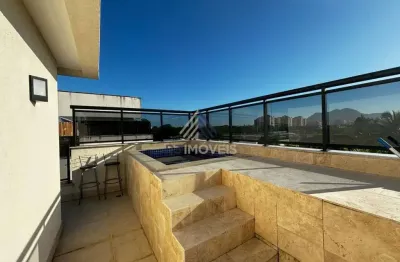 Cobertura com 4 quartos para alugar na rua escritor elie wiesel, recreio dos bandeirantes, rio de janeiro, 180 m2 por r$ 8.500