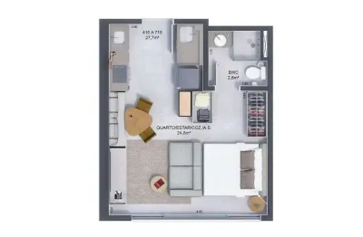 Apartamento com 1 quarto à venda na Avenida Marinheiro Max Schramm, Jardim Atlântico, Florianópolis