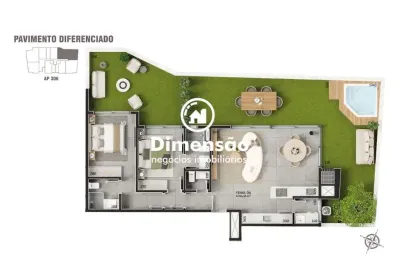 Apartamento à venda tipo garden, 2 suítes na cachoeira do bom jesus