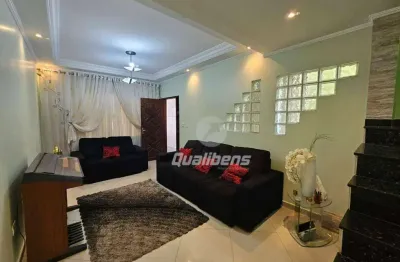 Sobrado com 3 dormitórios à venda, 320 m² por r$ 860.000,00 - parque são vicente - mauá/sp