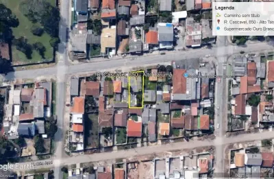 Terreno em ótima localização na Rua Cascavel em Pinhais. Próximo ao mercado Ouro