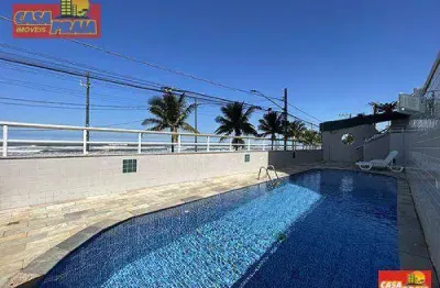 Frente ao mar com piscina apartamento 2 quartos  - centro - mongaguá/sp