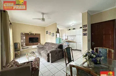 Apartamento 2 quartos mobiliado c/ sacada frente ao mar itaoca