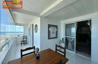 Apartamento frente ao mar com vista para a praia! 2 dormitórios, 80 m² por r$ 429.900 - jardim praia grande - mongaguá/sp