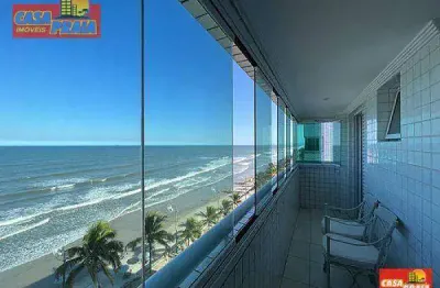 Frente ao mar! apartamento 2 dormitórios  75 m² por r$ 395.000 - vila atlântica - mongaguá/sp