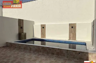 Casa com 2 dormitórios, piscina e churrasqueira! 86 m² por r$ 420.000 - jardim grandedesp - itanhaém/sp