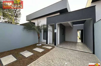 Casa de acabamento moderno piscina e churrasqueira com 3 quartos, 94 m² por r$ 559.000 - cibratel ii - itanhaém/sp
