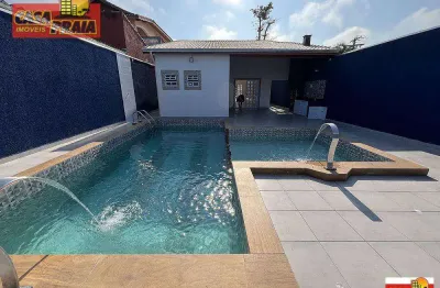 Casa com 3 dormitórios piscina e churrasqueira, 150 m² por r$ 750.000 - jardim jamaica - itanhaém/sp