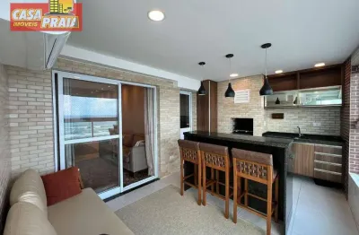 Mobiliado frente ao mar! apartamento 3 quartos, 104 m² por r$ 929.000 - centro - mongaguá/sp