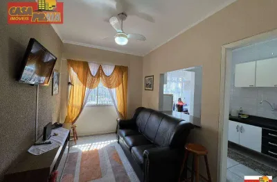 Apartamento em frente a praia com 1 dormitório, 100 m² por r$ 250.000 - vila atlântica - mongaguá/sp