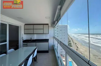 Apartamento frente ao mar com 2 quartos já mobiliado! 75 m² por r$ 580.000 - vila atlântica - mongaguá/sp