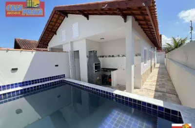 Itanhaem 339.000,00 casa nova com piscina 2 quartos, 80 m² por r$ 359.900 - jardim suarão