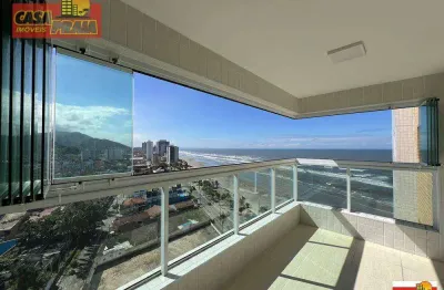 Vista para o mar e terraço gourmet!  apartamento 2 quartos, lazer completo 75 m² por r$ 418.000 - vila atlântica - mongaguá/sp