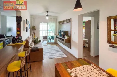 Frente ao mar, terraço gourmet apartamento com 2 quartos, 68 m² por r$ 580.000 - balneário flórida - praia grande/sp