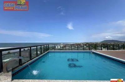 Vista para o mar!! apartamento 2 quartos, 74 m² por r$ 299.000 - balneário itaoca - mongaguá/sp