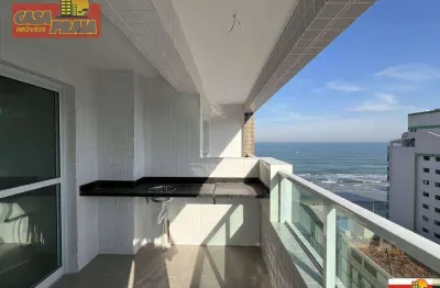 Centro prédio frente ao mar terraço gourmet apartamento – 72m², r$ 360.000, mongaguá