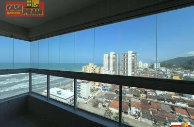 Prédio frente ao mar! apartamento com vista ao mar, 2 quartos e lazer completo, 75 m² por r$ 490.000 - centro - mongaguá/sp